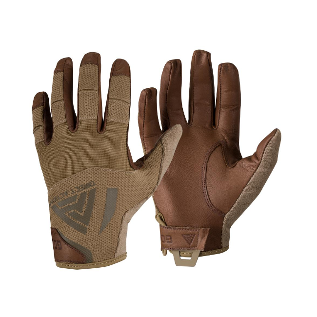Gants durs en cuir véritable coyote - Direct Action