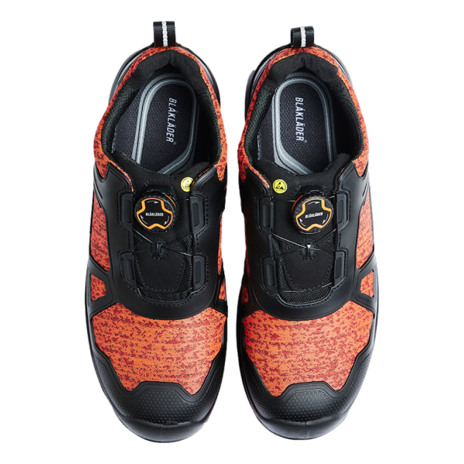Chaussures de sécurité Gecko S3 SRC HRO ESD Orange et noir - Blaklader