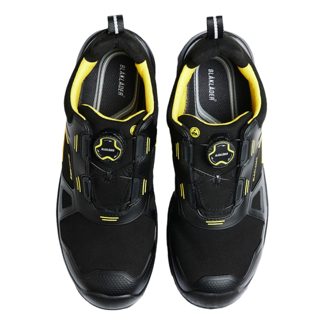 Veiligheidsschoenen Gecko S3 SRC HRO ESD Zwart en geel - Blaklader