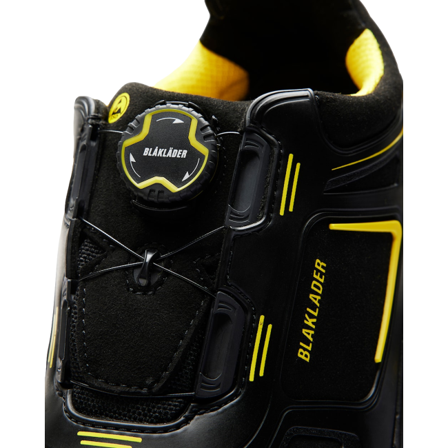 Sicherheitsschuhe Gecko S3 SRC HRO ESD Schwarz und Gelb - Blaklader