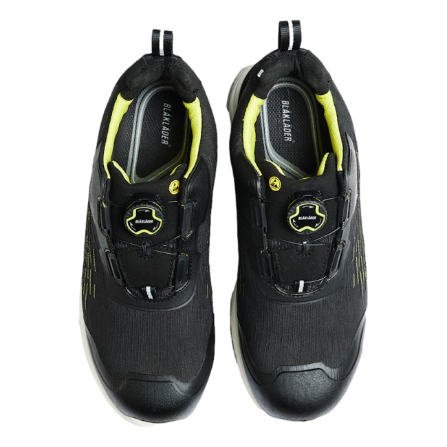 Buty ochronne Cradle S1P SRC ESD Czarne i żółte fluo - Blaklader