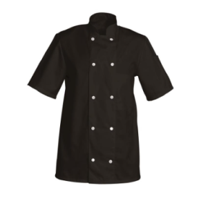 Veste de cuisine manches courtes Fabrice noir - SNV