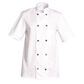 Veste de cuisine manches courtes Fabrice blanc - SNV
