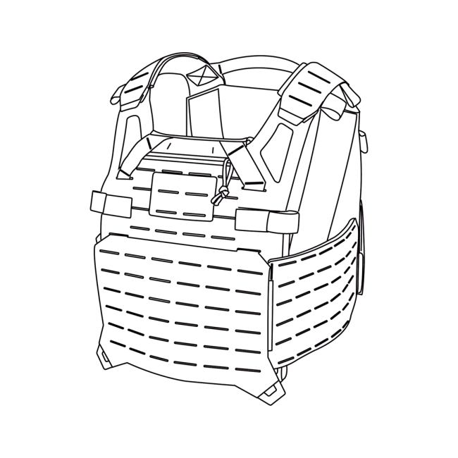 Draagplaten Spitfire in cordura pencott® wildwood™ - Direct Action