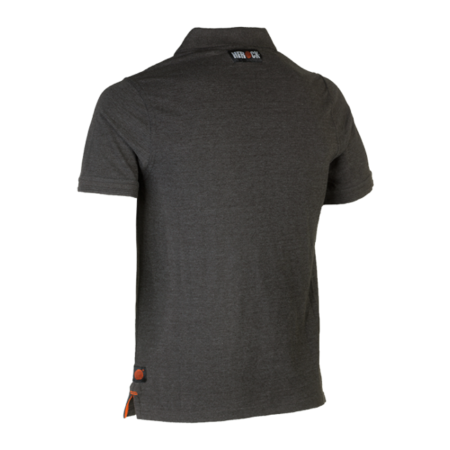 Polo manches courtes Levi Gris chiné foncé - Herock