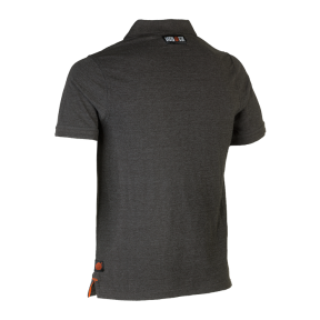 Polo manches courtes Levi Gris chiné foncé - Herock