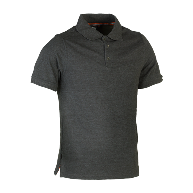 Polo manches courtes Levi Gris chiné foncé - Herock