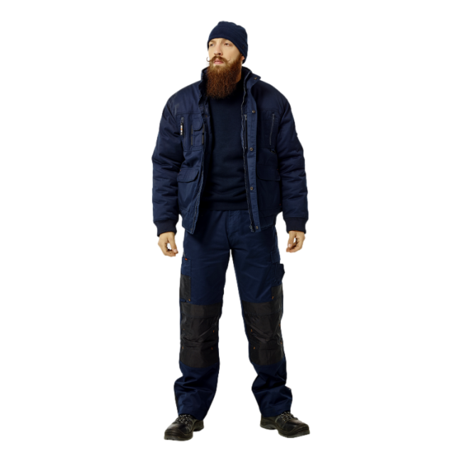 Arbeitshose Mars Marine-Blau und Schwarz - Herock