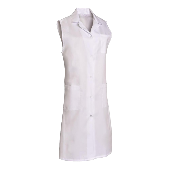 Ärmellose Kittel aus Polycotton Madona Weiß - SNV