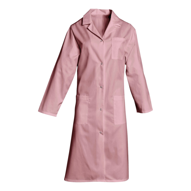 Polyester-Baumwolle-Kittel Madona langarm Hellrosa - SNV