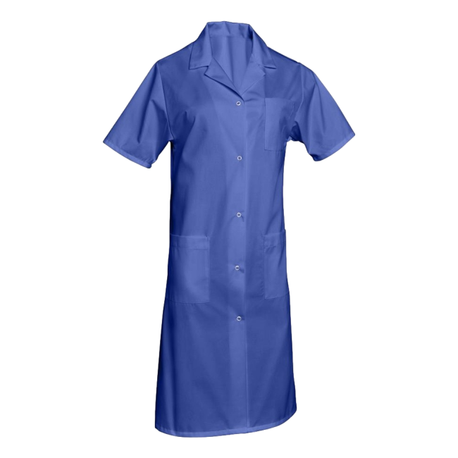 Blouse korte mouwen polykatoen Madona Koningsblauw - SNV