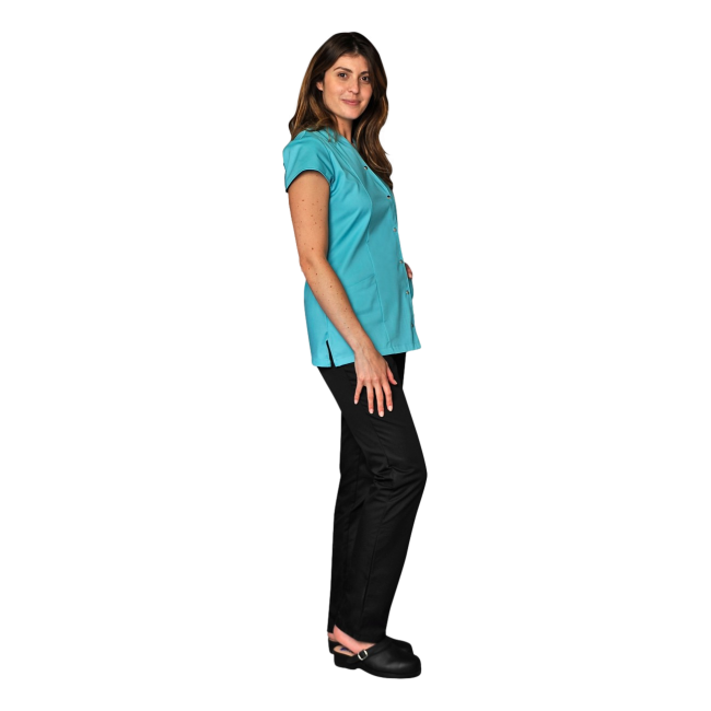Tunique femme manches courtes Salomé Bleu turquoise - SNV