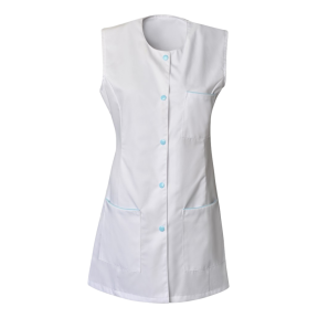 Tuniek dames mouwloos Taylor Wit en pacifisch blauw - SNV