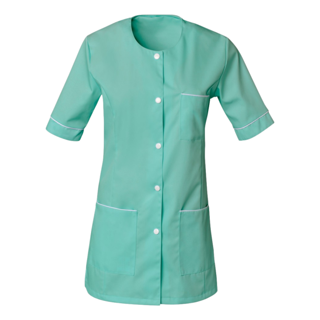 Tunique femme manches courtes Taylor Vert Nil et blanc - SNV