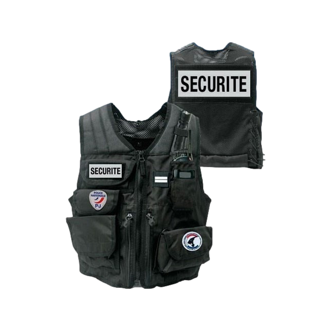 Identifikationsweste für Ordnungskräfte schwarz - Patrol