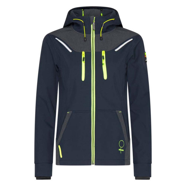 Blouson Florence Marine en fluor geel - North Ways