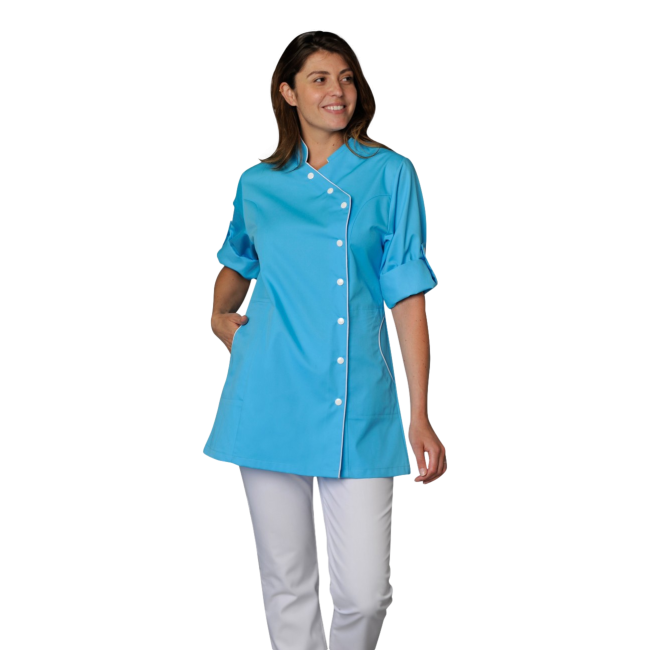 Tunique femme manches réglables Odile Bleu et blanc - SNV