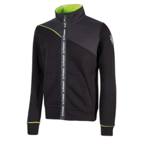 Sweatshirt met rits waterdicht Uranus Black Carbon - U Power