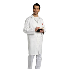 Blouse homme manches longues coton Antony Blanc - SNV