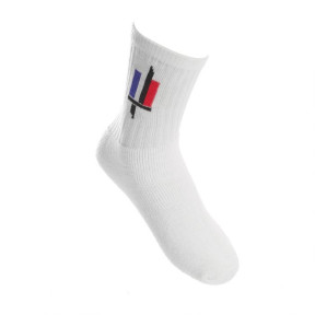 Chaussettes sport bleu blanc rouge - Ares