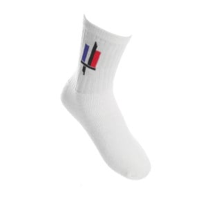 Chaussettes sport bleu blanc rouge - Ares