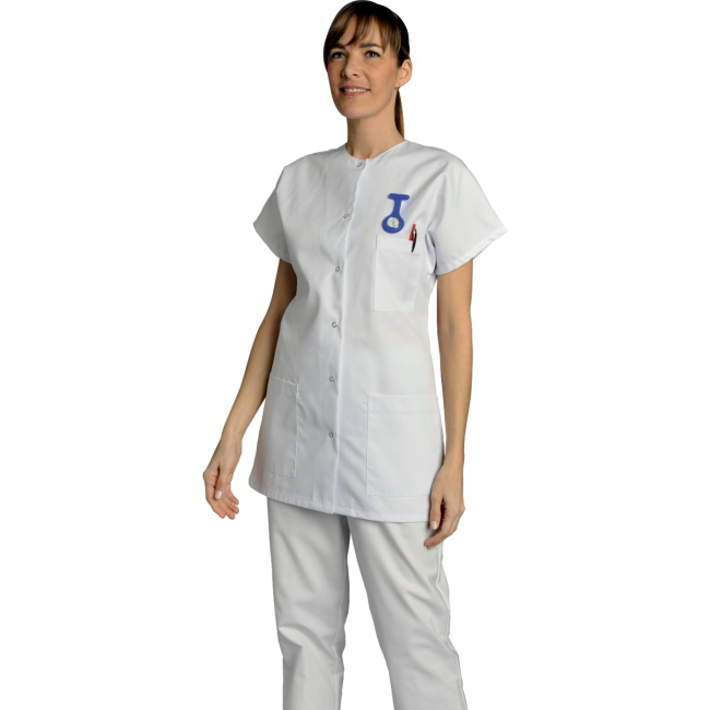 Tunique femme manches courtes Colette Blanc - SNV