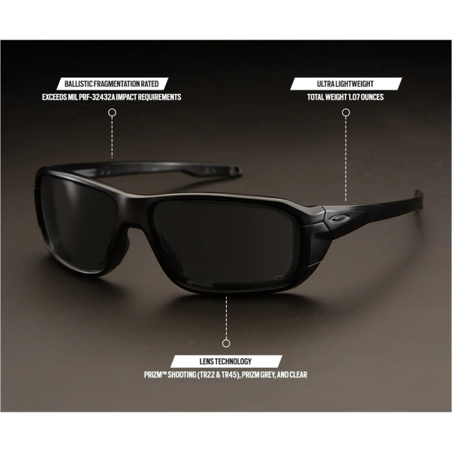 Lunettes balistiques HNBL Noir Verres gris et clairs - Oakley