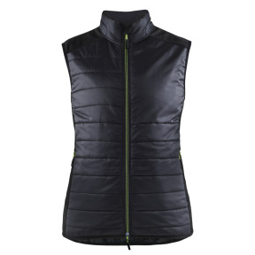 Gevoerd damesgilet Zwart/Fluorgeel - Blaklader