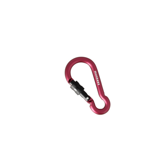 Mousqueton forme poire verrouillage à vis (8 x 80 mm) Rouge - Munkees