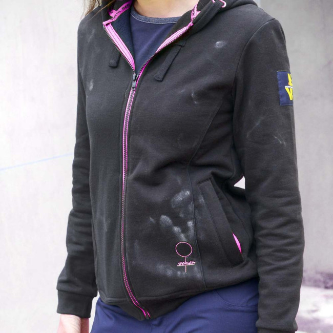 Gilet de travail femme ZANA noir fushia - North Ways
