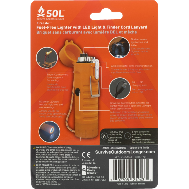 Briquet sans gaz - S.O.L.