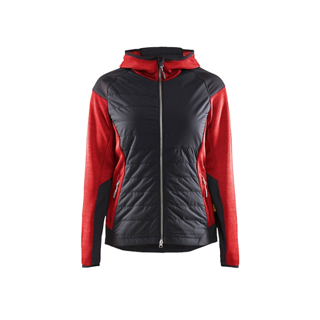 Damen Hybridjacke Rot/Schwarz - Blaklader
