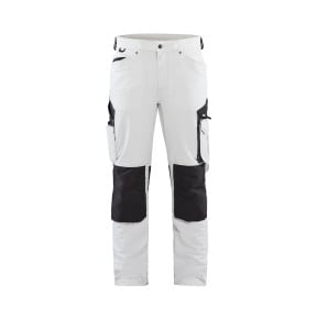 Pantalon peintre stretch 4D blanc/gris foncé - Blaklader