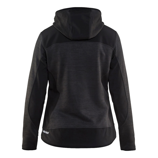 Veste tricotée à capuche femme Anthracite et noir - Blaklader