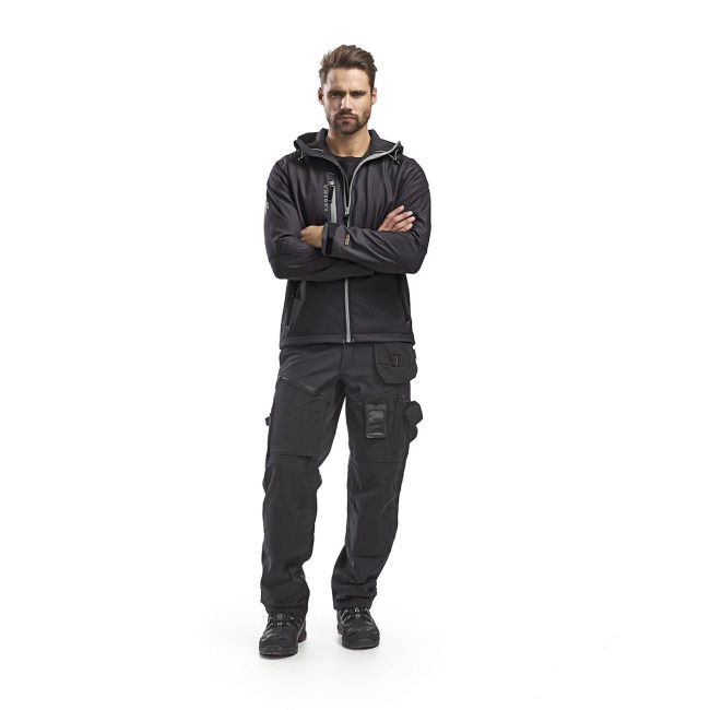 Kurtka Softshell z Kapturem Czarna/Szara - Blaklader