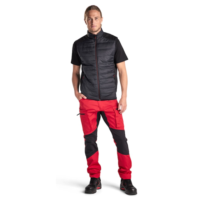 Gefütterter Weste Schwarz/Rot - Blaklader