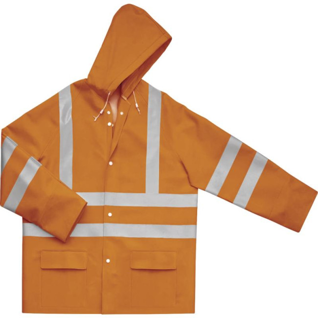 Veste de pluie HV orange fluo - Delta plus