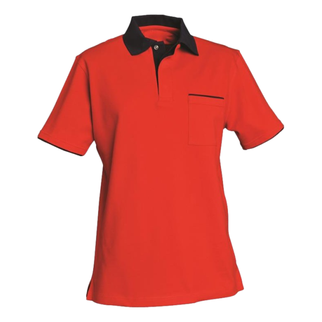 Polo homme Sasha 100% coton Rouge et marine - SNV
