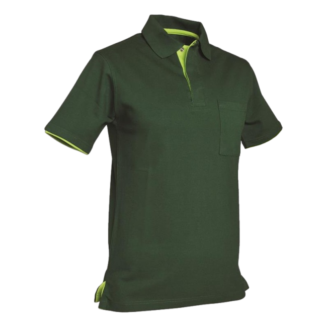 Herren Poloshirt Sasha 100% Baumwolle Flaschengrün und Pistazie - SNV