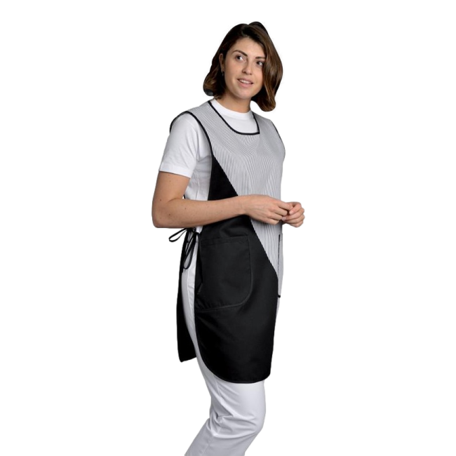 Dames tuniek Patricia Zwart en gestreept - SNV
