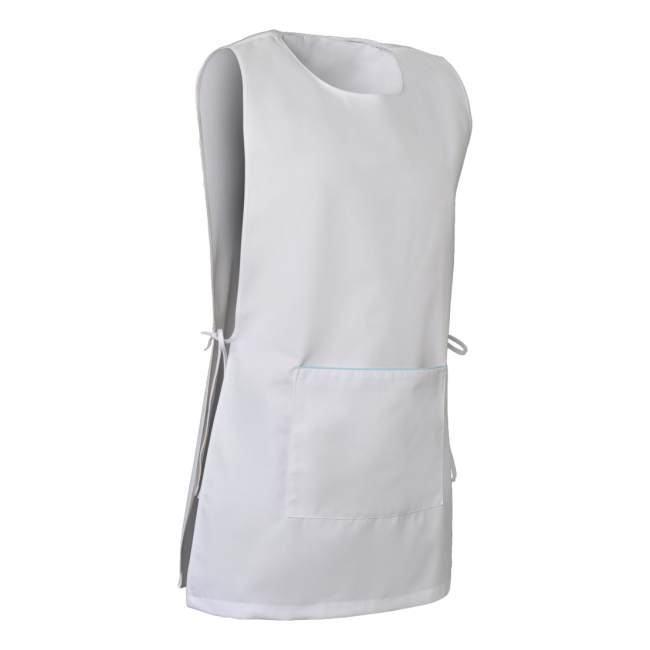 Dames tuniek Nicki Wit en pacific blauw - SNV