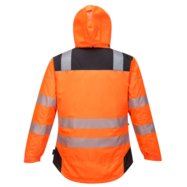 PARKA HV PW3ORANJE ZWART - PORTWEST