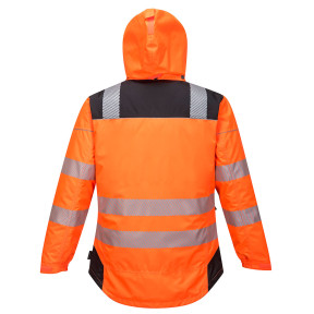 PARKA HV PW3POMARAŃCZOWA CZARNA - PORTWEST