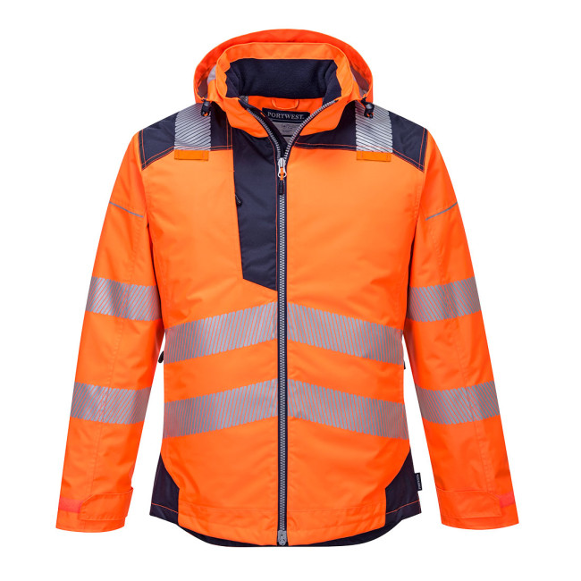 PARKA HV PW3POMARAŃCZOWA GRANATOWA - PORTWEST