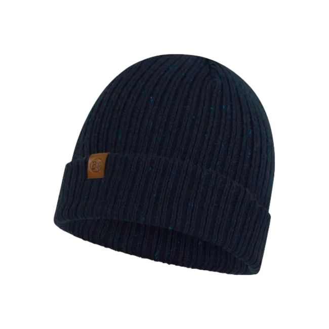 KNITTED BONNET KORT NIGHT BLUE - Buff