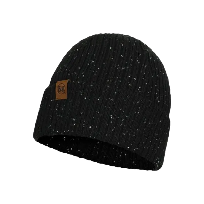 KNITTED BONNET KORT BLACK - Buff