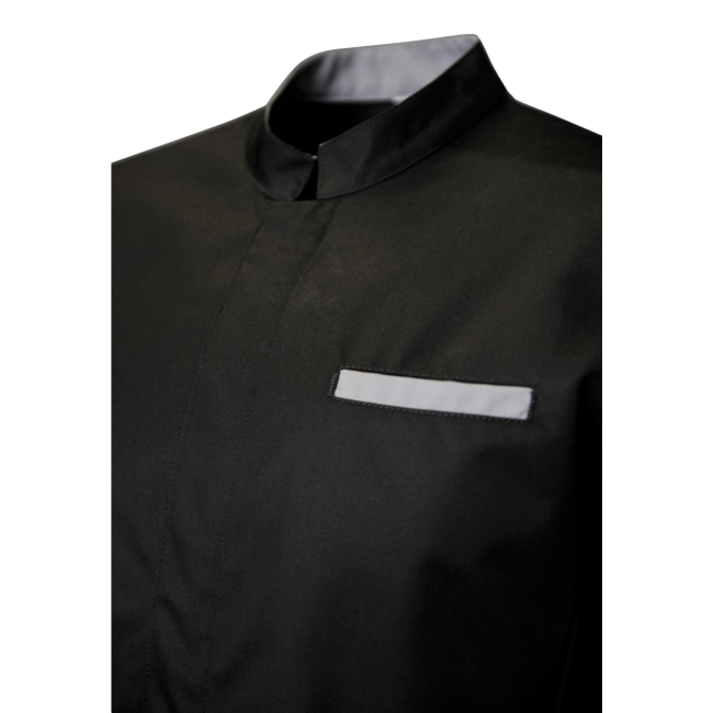 Veste de cuisine homme manches longues Raphi Noir et gris - SNV