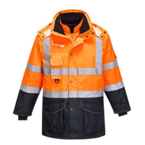 HOCHSICHTBARE 7-IN-1 TRAFFIC CONTRAST PARKA ORANGE MARINE - PORTWEST