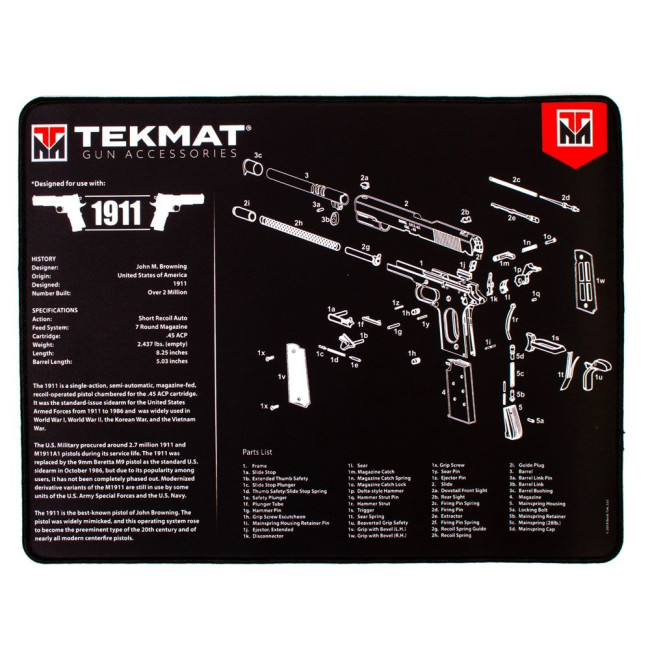 ULTRA 20 DEMONTAGE-MATTE FÜR 1911 PISTOLE 38X50cm - Tekmat