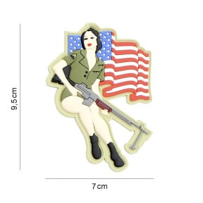 Patch 3D PVC Pinup girl BAR - 101 Inc